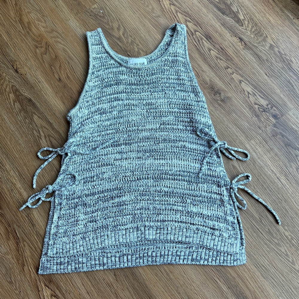 Tie side knit tank